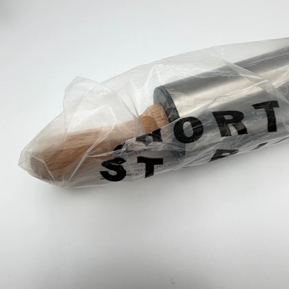 Short Stories 17 Inch Stainless Steel Rolling Pin Wood Handles FabFitFun NWT